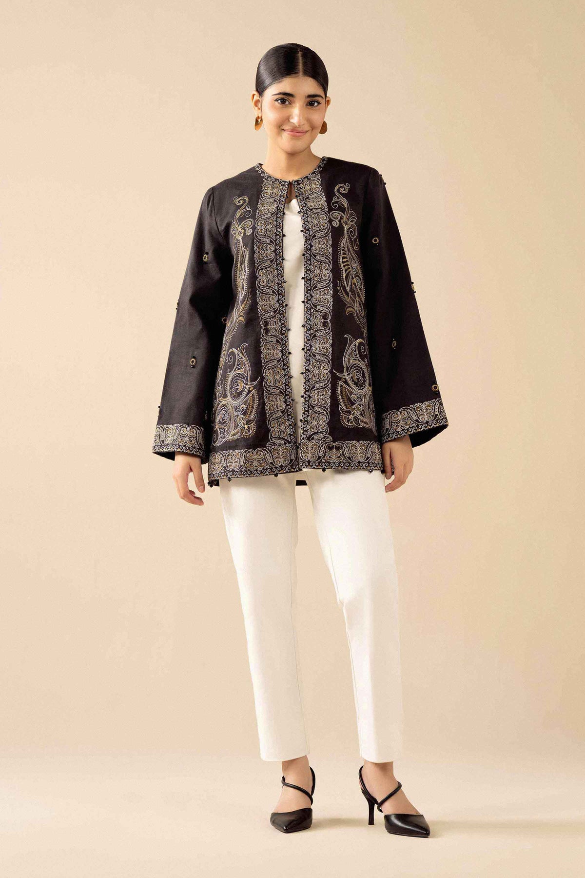 Embroidered Jacket - PW25-550 for Women - Pret Collection | Nishat | Shop Online 