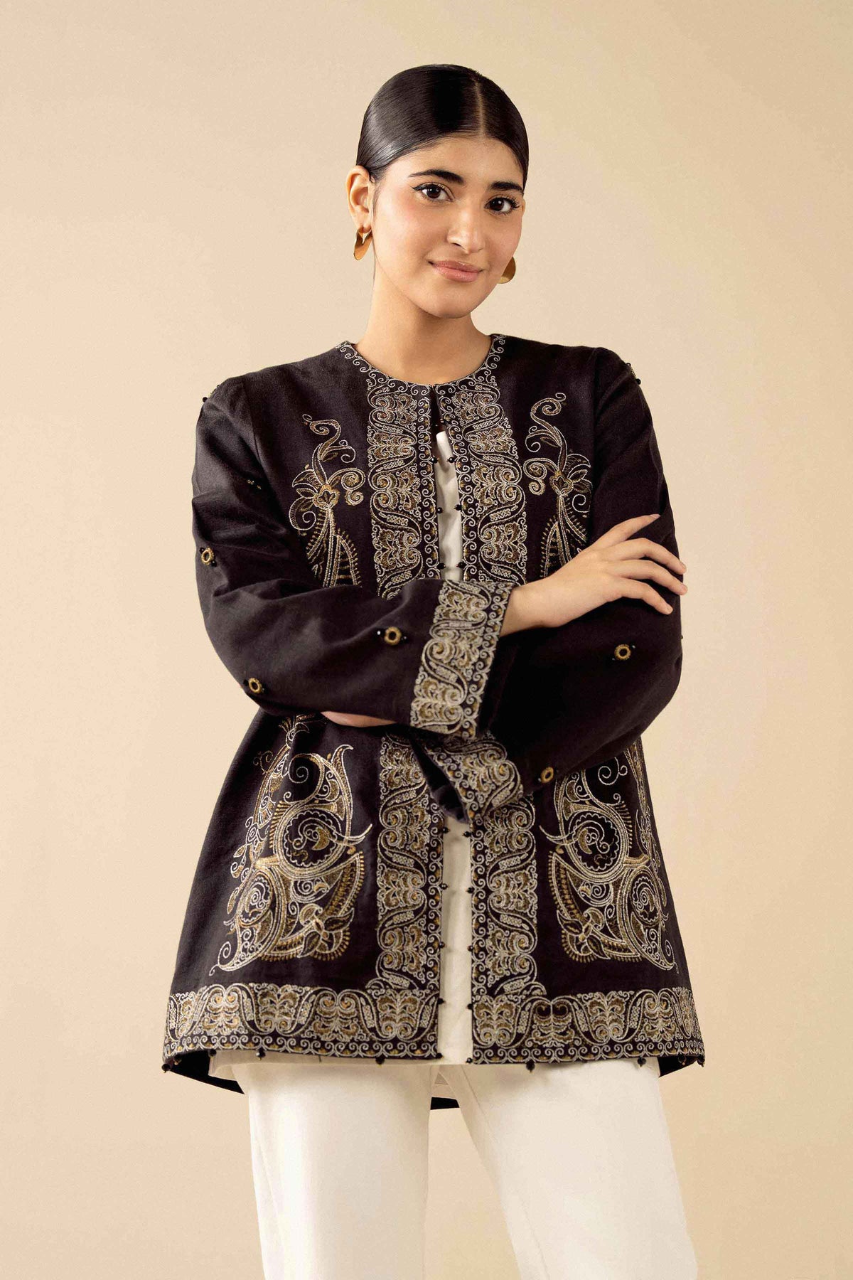Embroidered Jacket - PW25-550 for Women - Pret Collection | Nishat | Shop Online 