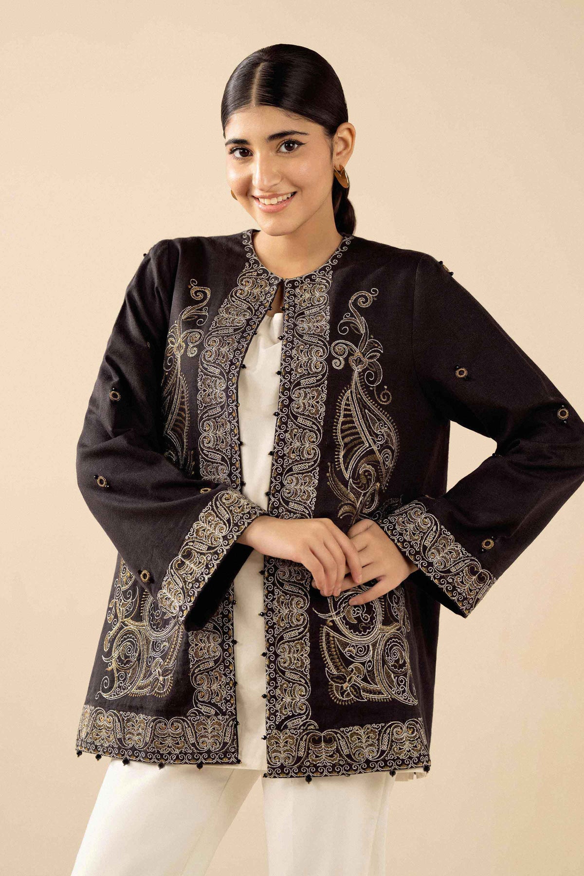 Embroidered Jacket - PW25-550 for Women - Pret Collection | Nishat | Shop Online 