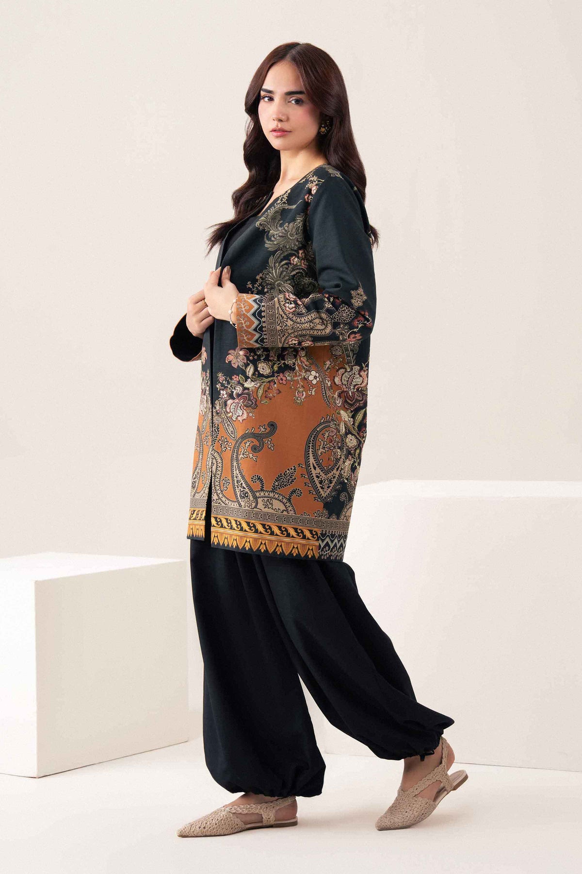 Printed Jacket - PW25-554 for Women - Pret Collection | Nishat | Shop Online