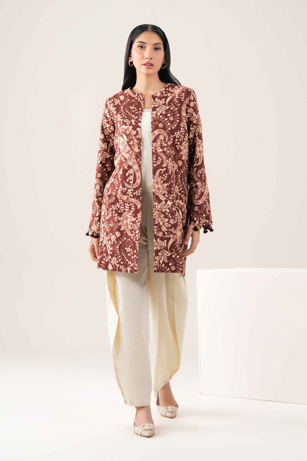 Printed Jacket - PW25-558 for Women - Pret Collection | Nishat | Shop Online