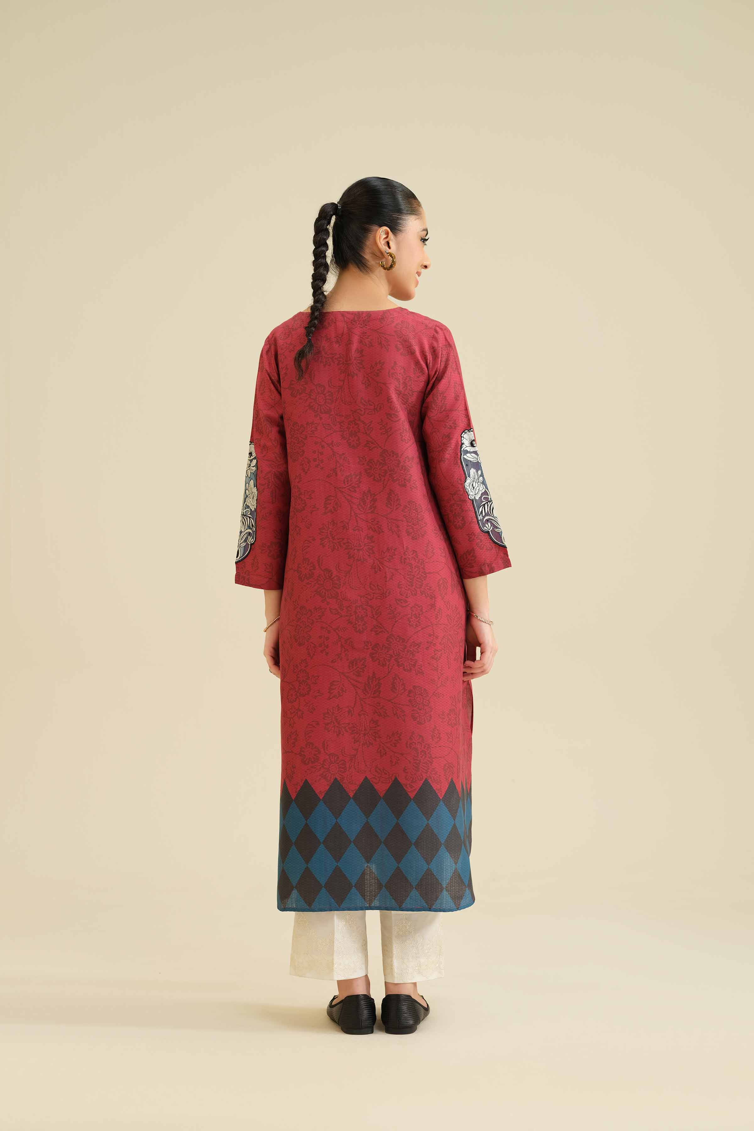 Printed Embroidered Shirt - PW25-563 for Women - Pret Collection | Nishat | Shop Online