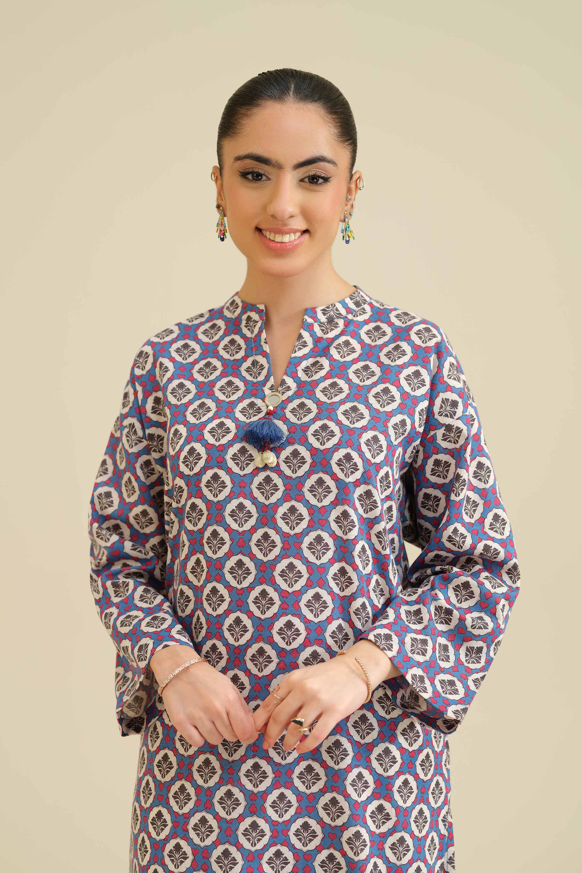 Printed Shirt - PW25-567 for Women - Pret Collection | Nishat | Shop Online