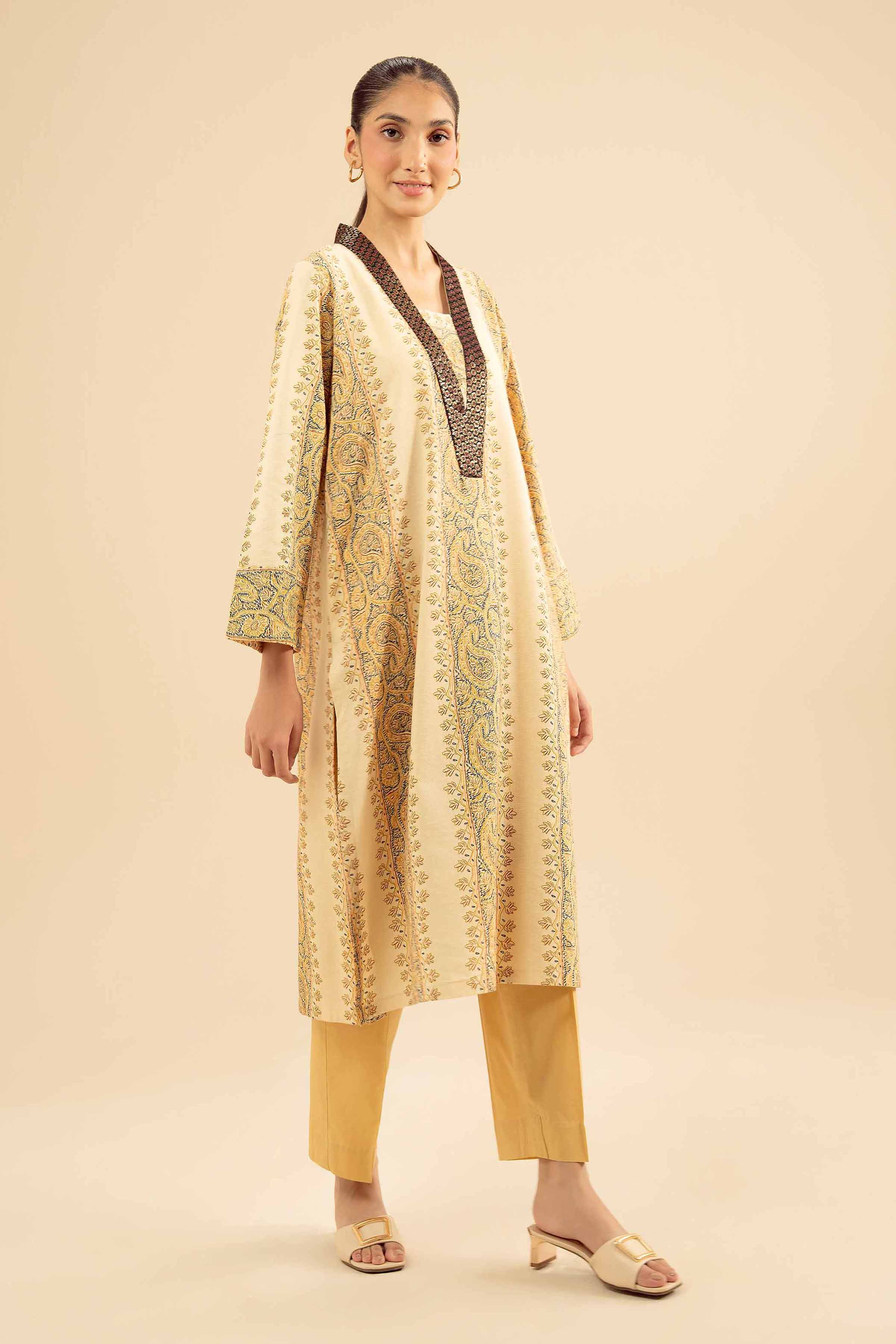 Printed Embroidered Shirt - PW25-569 for Women - Pret Collection | Nishat | Shop Online