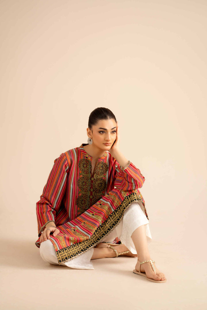 Printed Embroidered Shirt - PW25-570 for Women - Pret Collection | Nishat | Shop Online