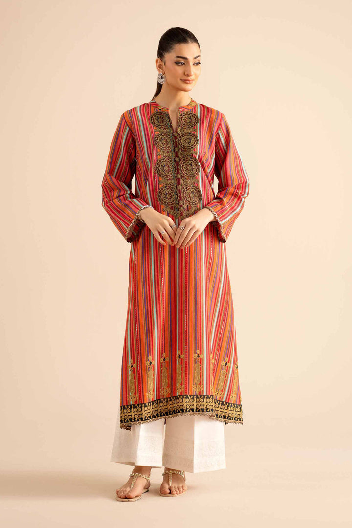 Printed Embroidered Shirt - PW25-570 for Women - Pret Collection | Nishat | Shop Online