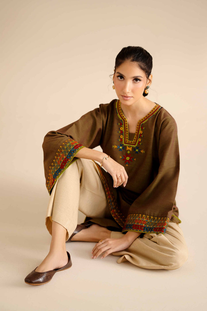 Embroidered Shirt - PW25-571 for Women - Pret Collection | Nishat | Shop Online