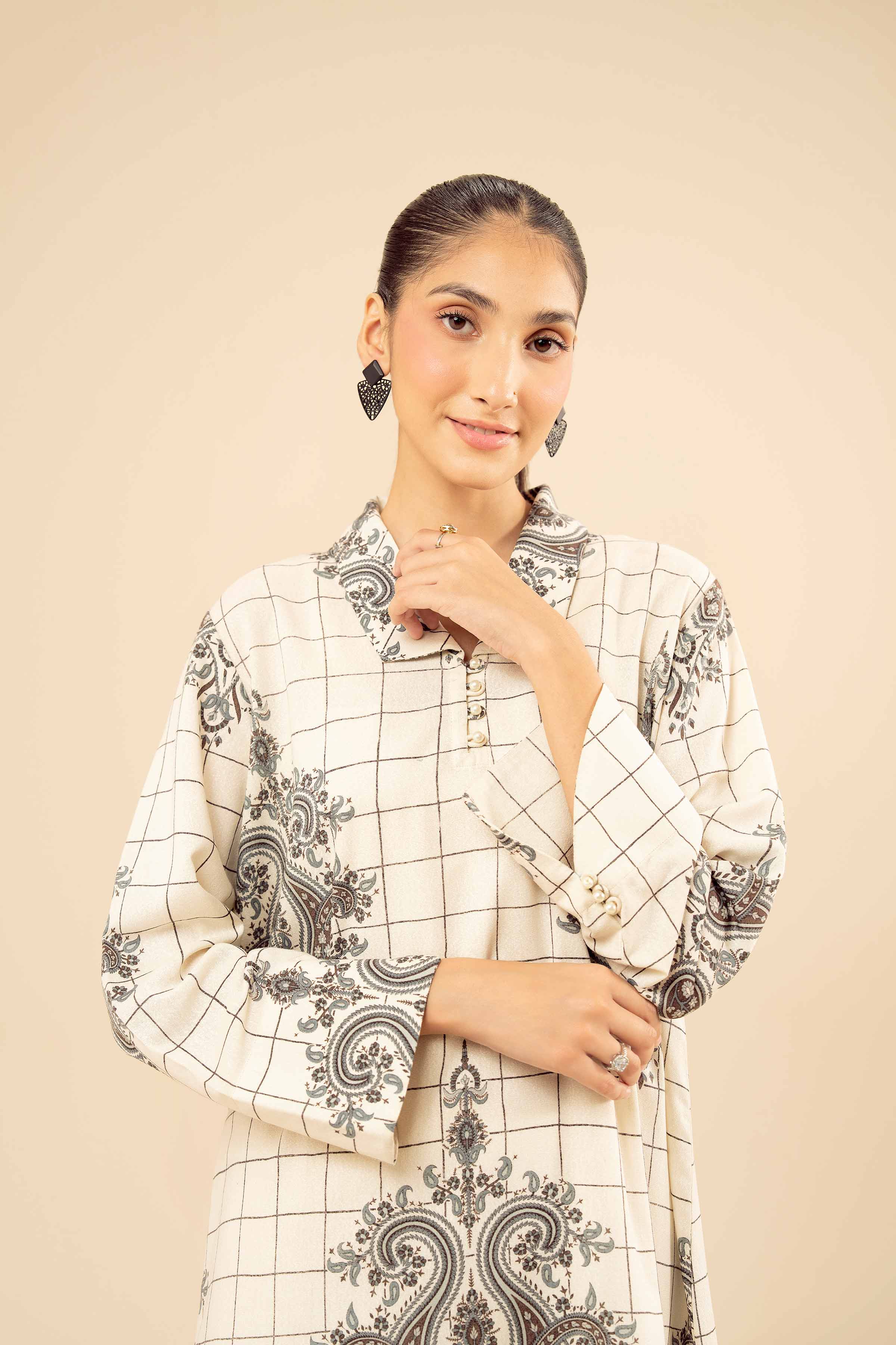 Basic Shirt - PW25-572 for Women - Pret Collection | Nishat | Shop Online