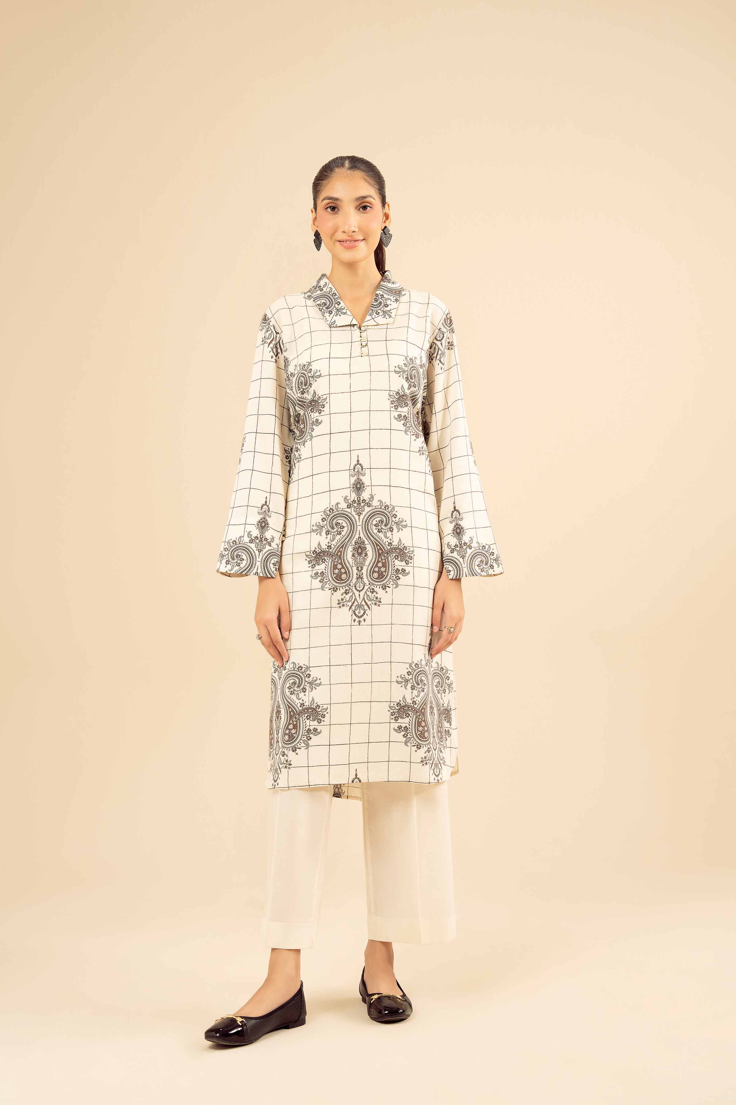 Basic Shirt - PW25-572 for Women - Pret Collection | Nishat | Shop Online