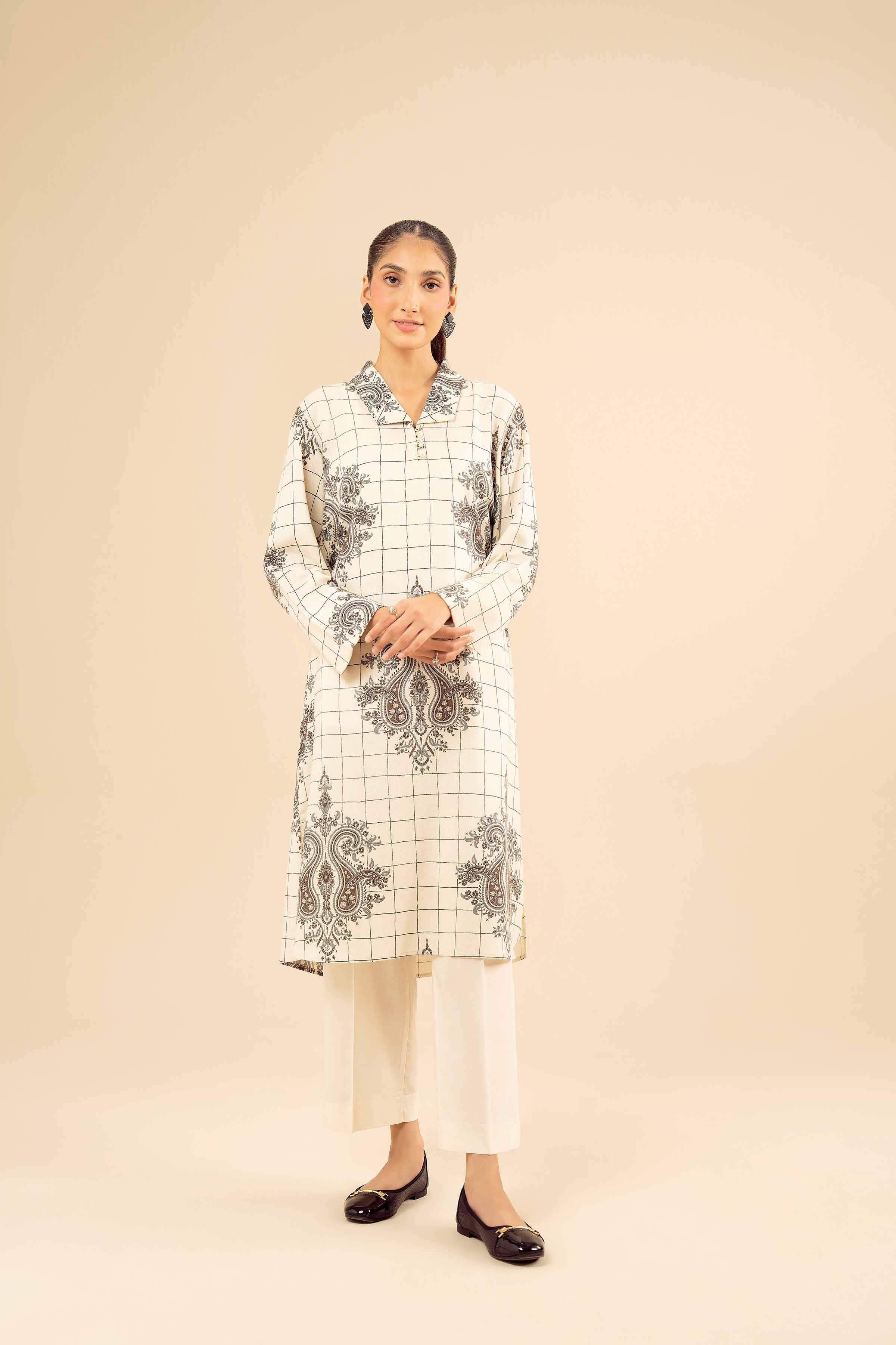 Basic Shirt - PW25-572 for Women - Pret Collection | Nishat | Shop Online