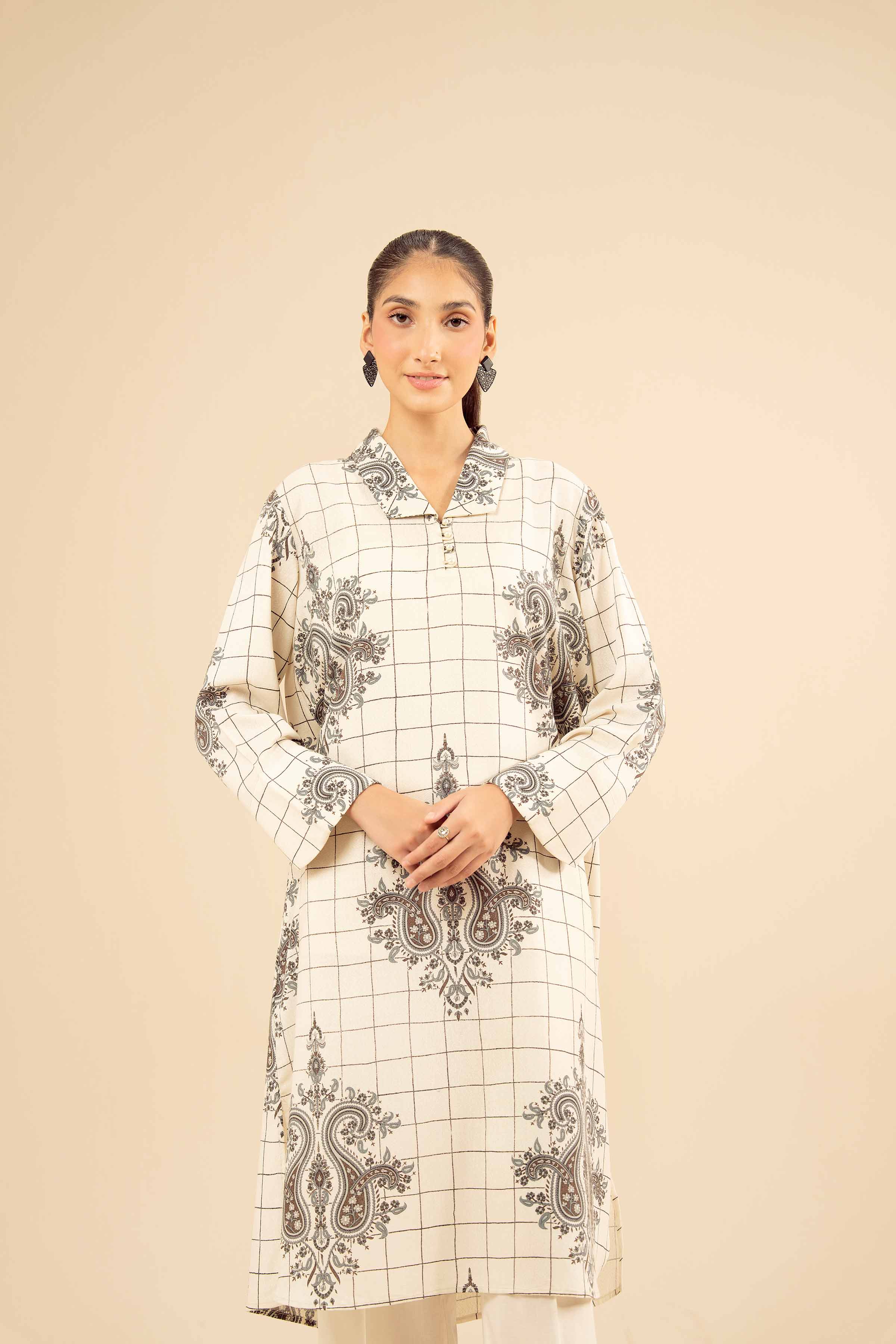 Basic Shirt - PW25-572 for Women - Pret Collection | Nishat | Shop Online