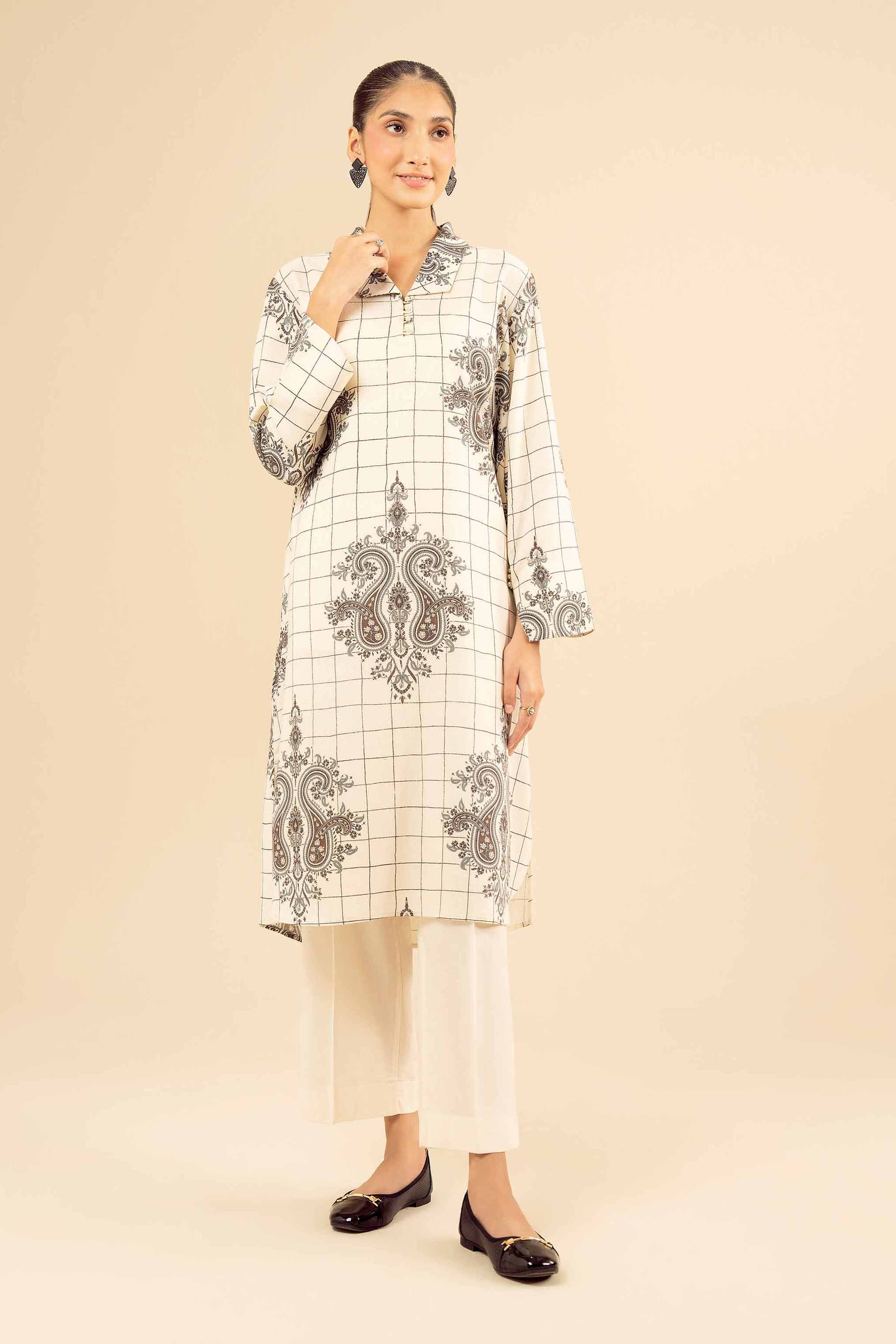 Basic Shirt - PW25-572 for Women - Pret Collection | Nishat | Shop Online