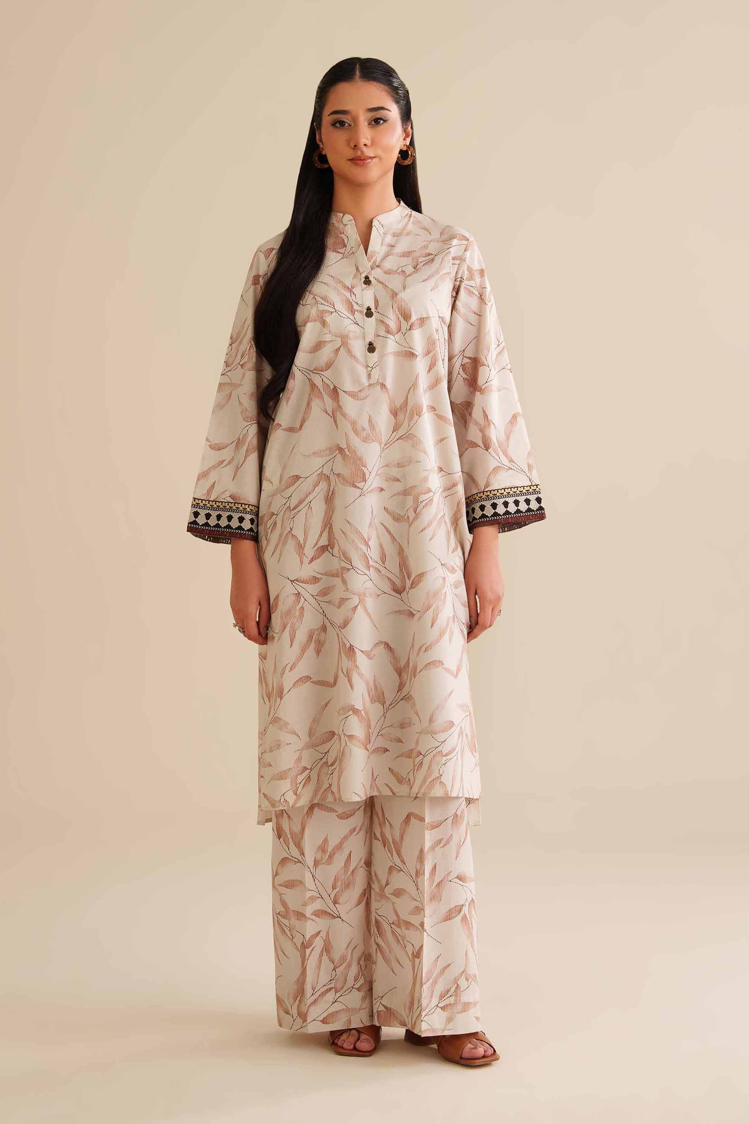 2 Piece - Printed Embroidered Suit - PW25-58 for Women - Pret Collection | Nishat | Shop Online