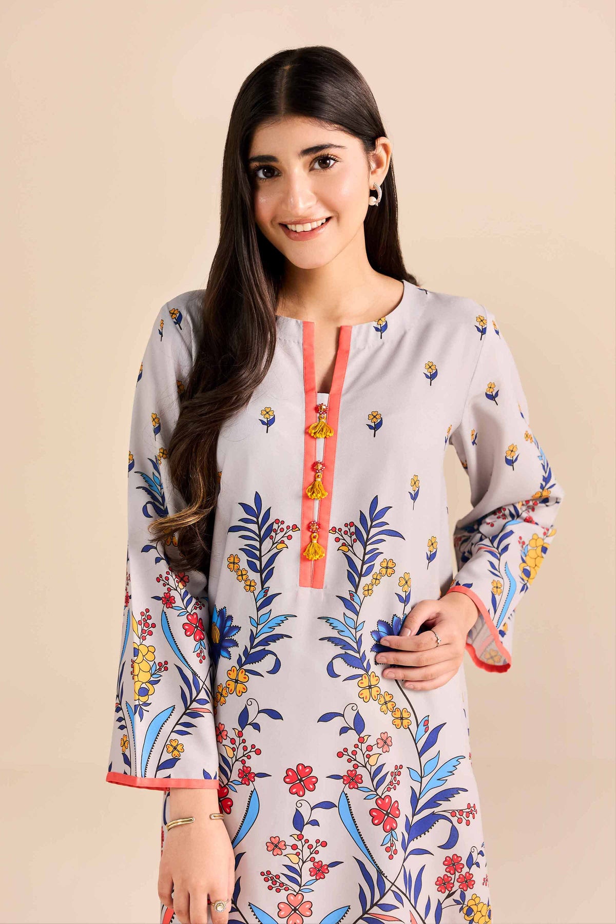 Printed Shirt - PW25-591 for Women - Pret Collection | Nishat | Shop Online