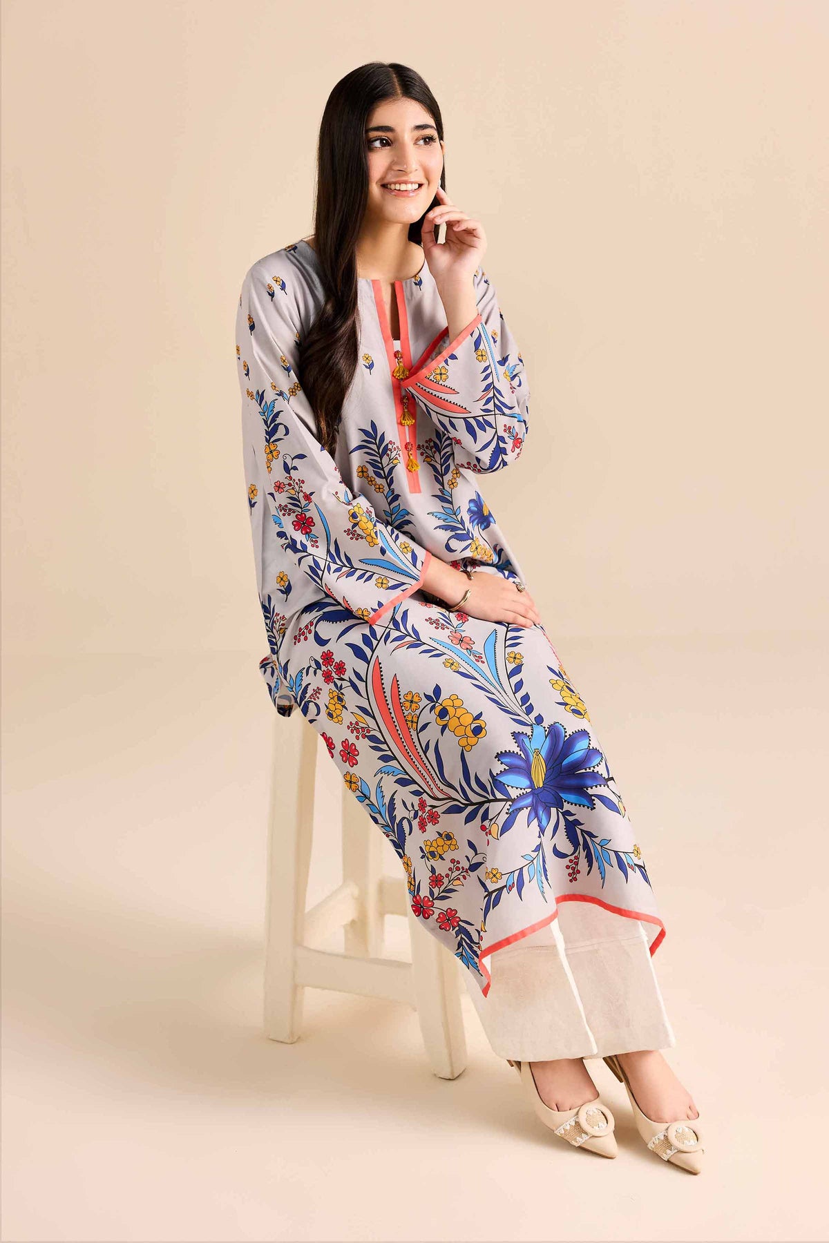 Printed Shirt - PW25-591 for Women - Pret Collection | Nishat | Shop Online