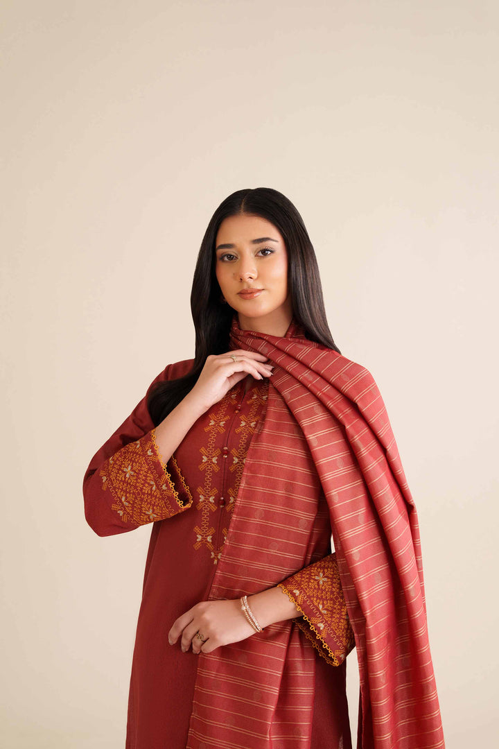 3 Piece - Embroidered Suit - PW25-64 for Women - Pret Collection | Nishat | Shop Online