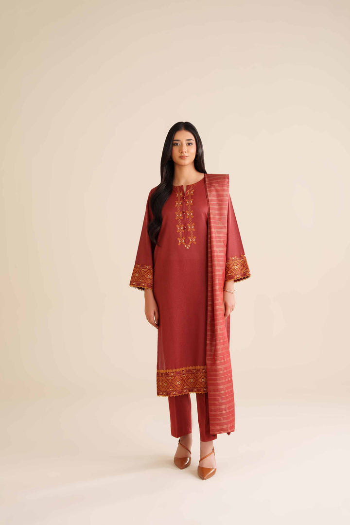 3 Piece - Embroidered Suit - PW25-64 for Women - Pret Collection | Nishat | Shop Online