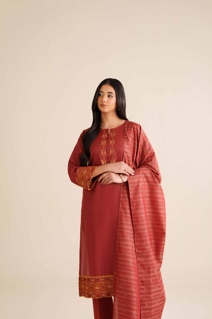 3 Piece - Embroidered Suit - PW25-64 for Women - Pret Collection | Nishat | Shop Online
