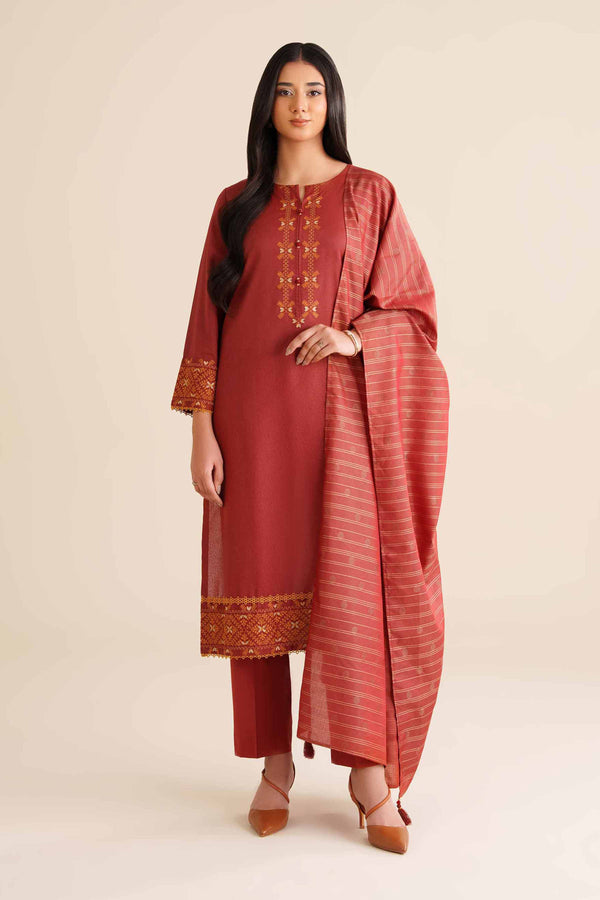 3 Piece - Embroidered Suit - PW25-64 for Women - Pret Collection | Nishat | Shop Online