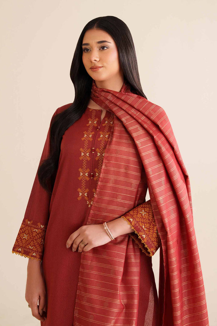 3 Piece - Embroidered Suit - PW25-64 for Women - Pret Collection | Nishat | Shop Online