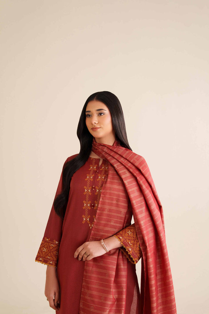 3 Piece - Embroidered Suit - PW25-64 for Women - Pret Collection | Nishat | Shop Online