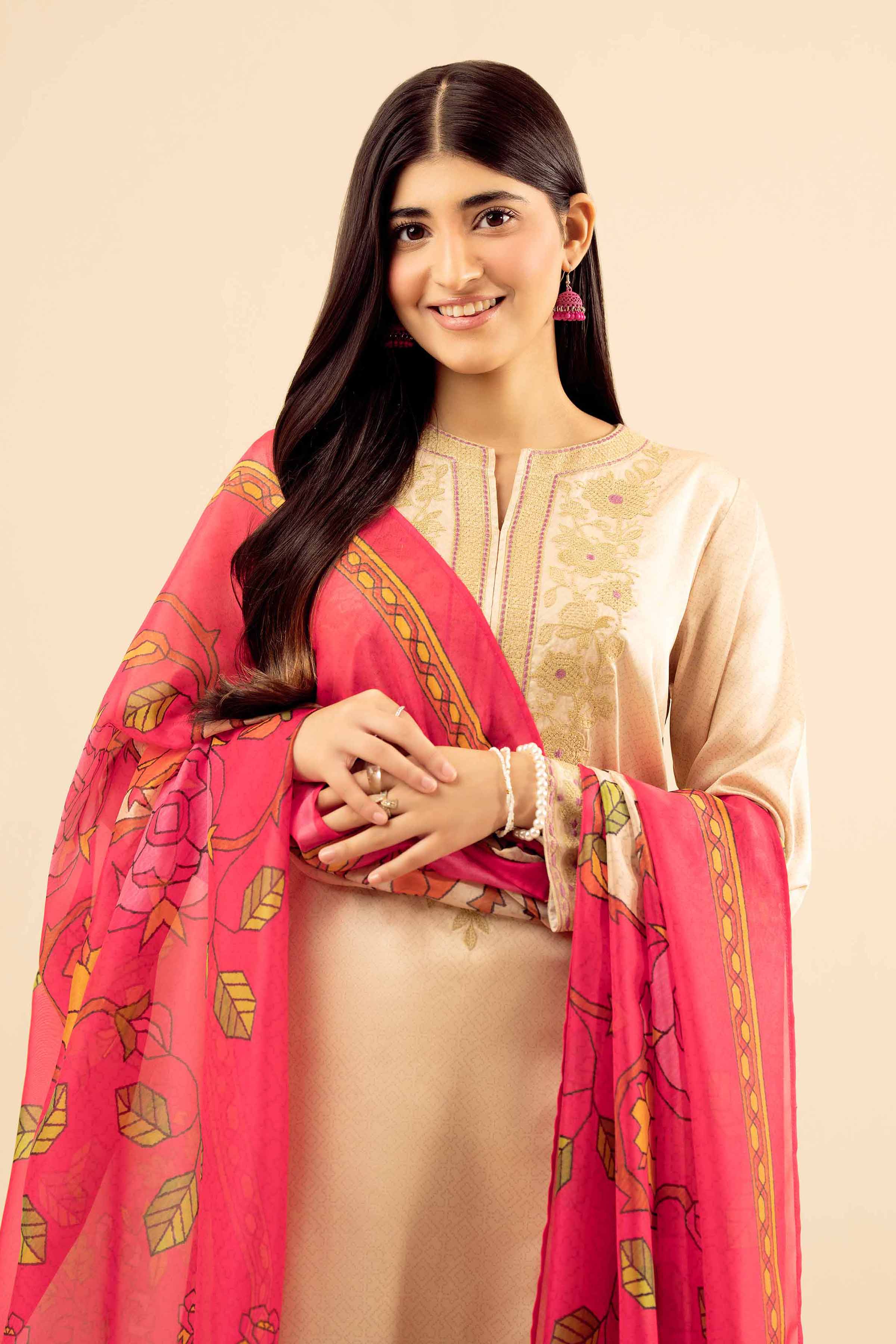 3 Piece - Printed Embroidered Suit - PW25-68 for Women - Pret Collection | Nishat | Shop Online