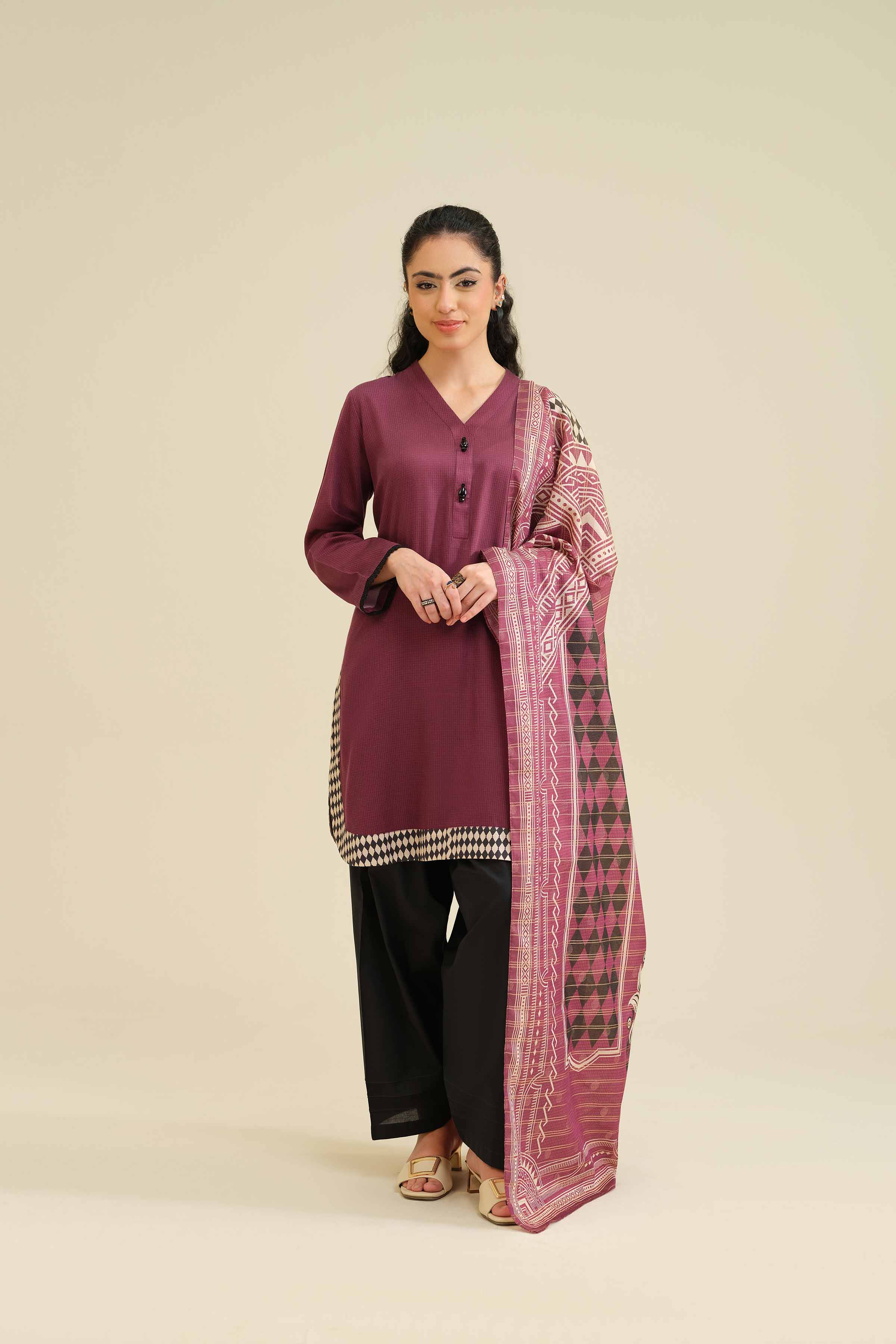 2 Piece - Basic Suit - PW25-75 for Women - Pret Collection | Nishat | Shop Online