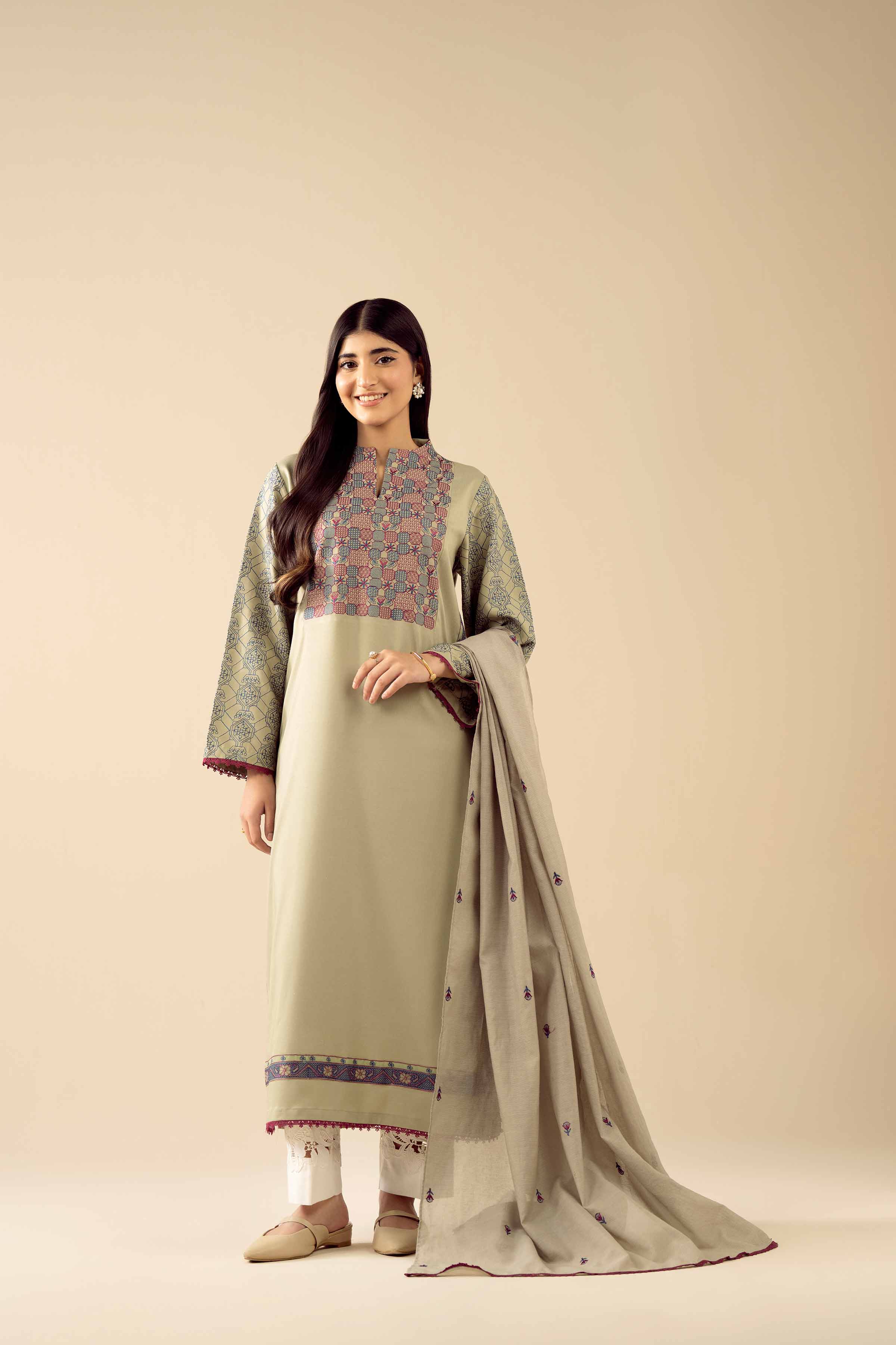 2 Piece - Embroidered Suit - PW25-77