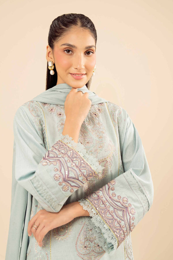 3 Piece - Embroidered Suit - PW25-88 for Women - Pret Collection | Nishat | Shop Online