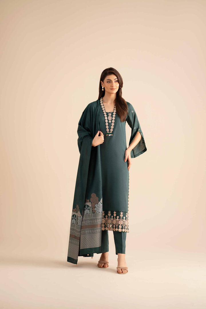 3 Piece - Embroidered Suit - PW25-89 for Women - Pret Collection | Nishat | Shop Online