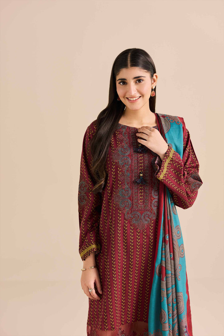 2 Piece - Printed Embroidered Suit - PW25-91Shop 