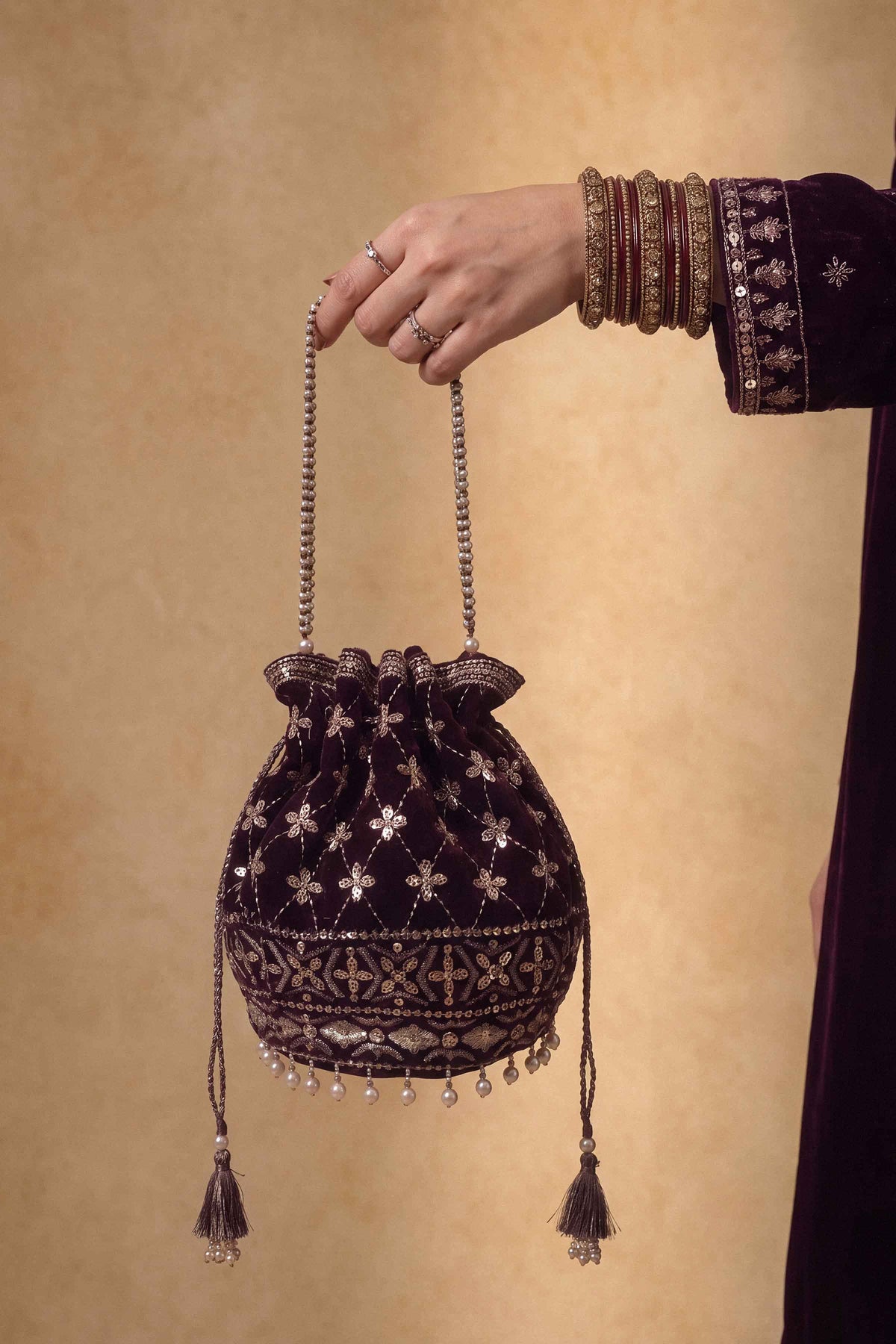 Embroidered Pouch - ST1PE-LUXE26WV2-9  for Women - Pret Collection | Nishat | Shop Online