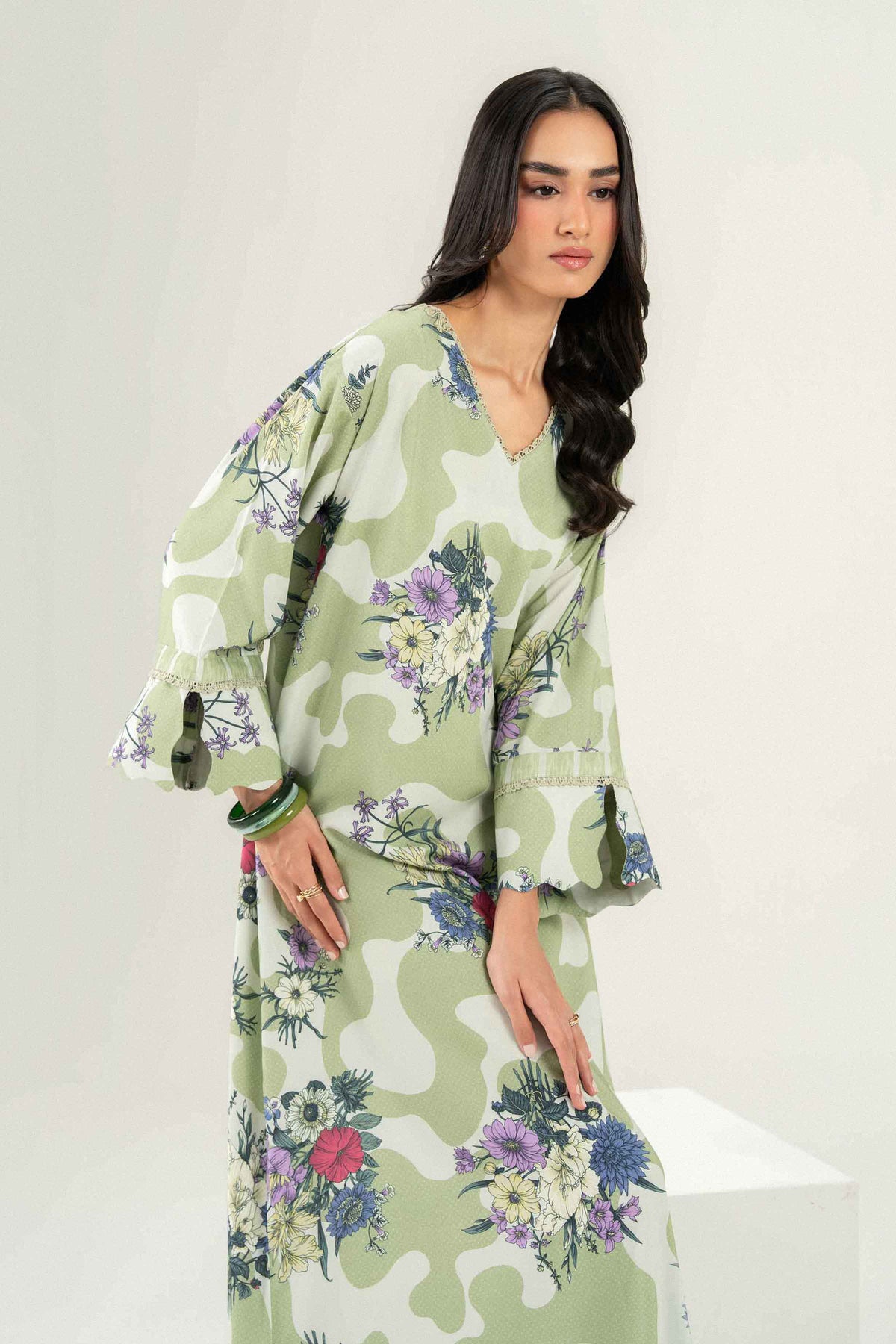 Printed Jalabiya - ST1S-JALA26WV1-1 for Women -  Pret Collection | Nishat | Shop Online
