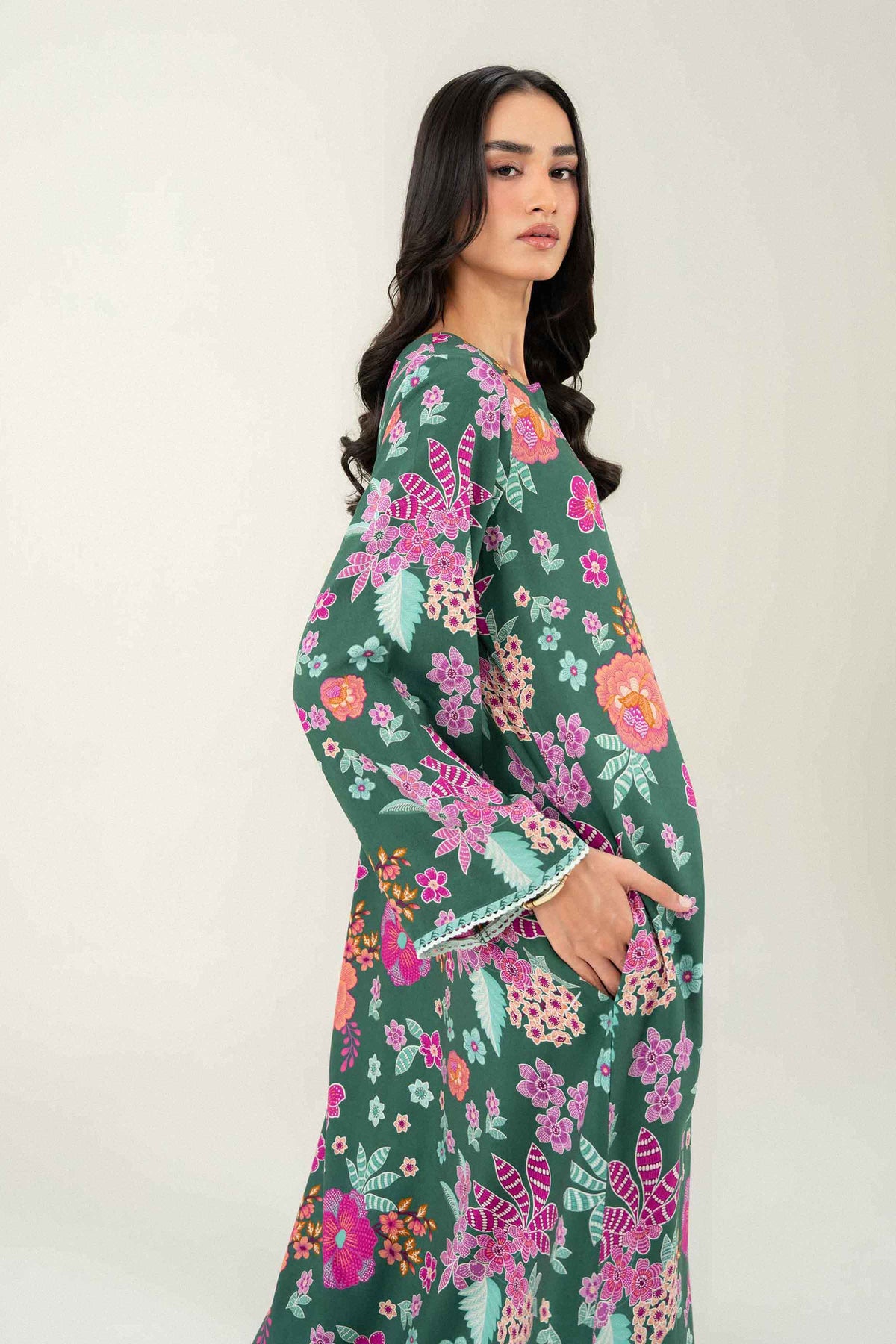 Printed Jalabiya - ST1S-JALA26WV2-1 for Women -  Pret Collection | Nishat | Shop Online