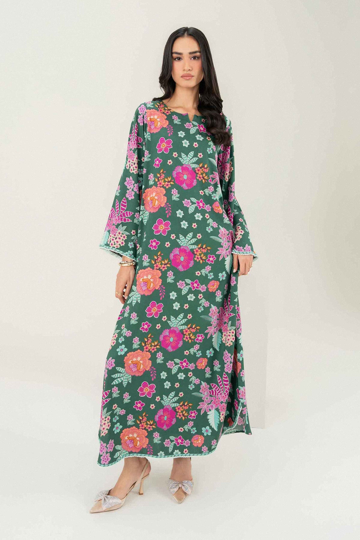 Printed Jalabiya - ST1S-JALA26WV2-1 for Women -  Pret Collection | Nishat | Shop Online