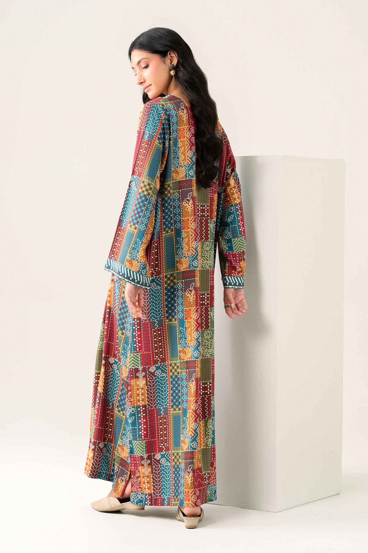 Printed Jalabiya - ST1S-JALA26WV2-13 for Women - Pret Collection | Nishat | Shop Online