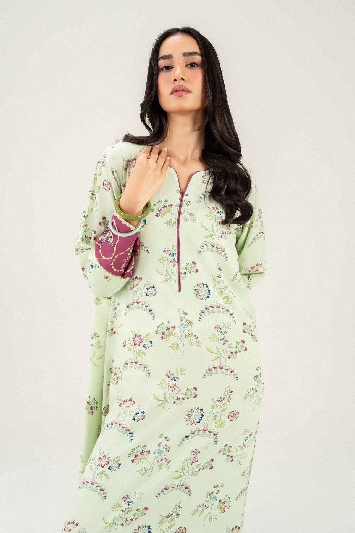 Printed Embroidered Jalabiya - ST1S-JALA26WV2-4