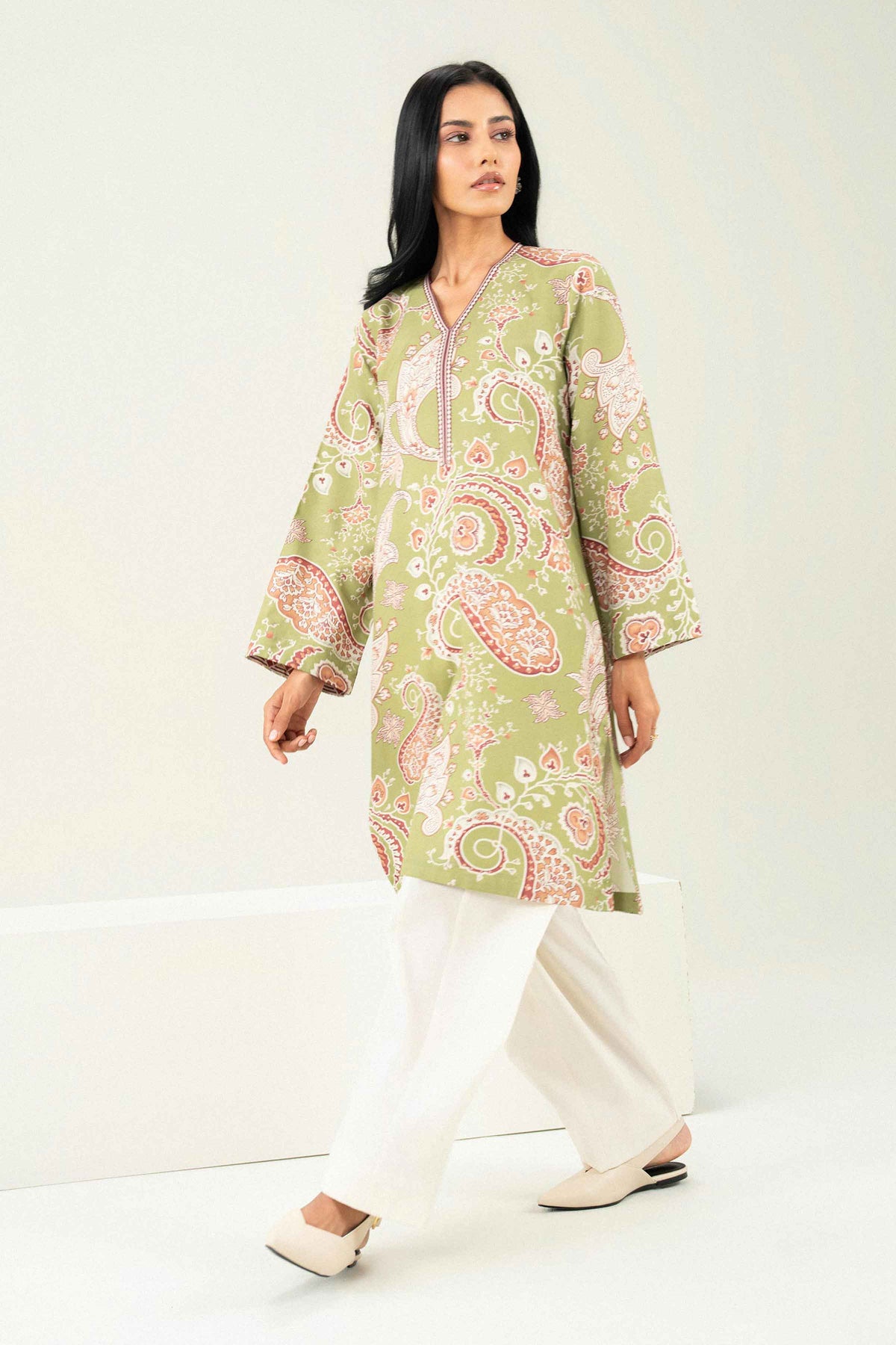 Printed Shirt - ST1S-PRET26WV1-2 for Women - Pret Collection | Nishat | Shop Online 