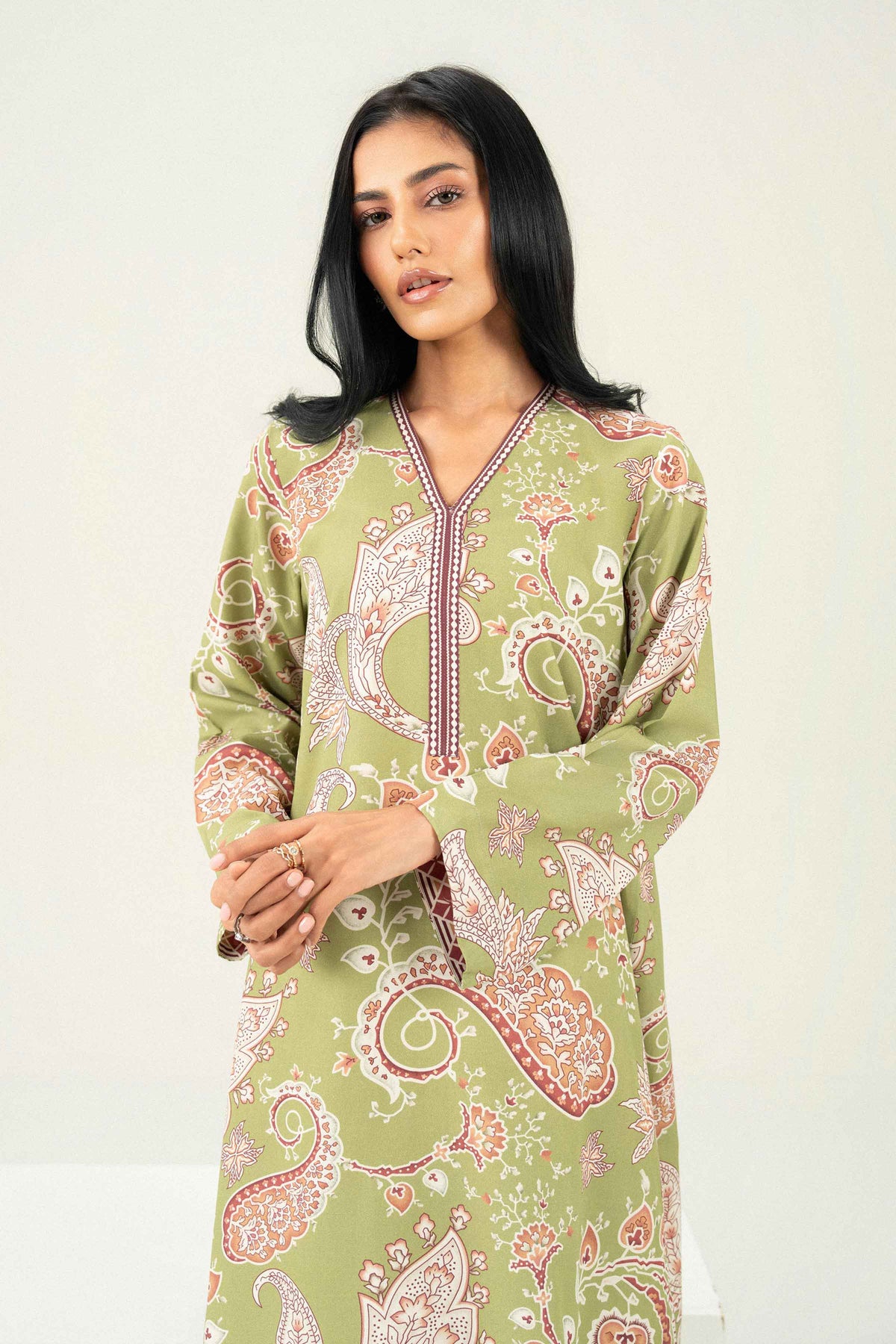 Printed Shirt - ST1S-PRET26WV1-2 for Women - Pret Collection | Nishat | Shop Online 