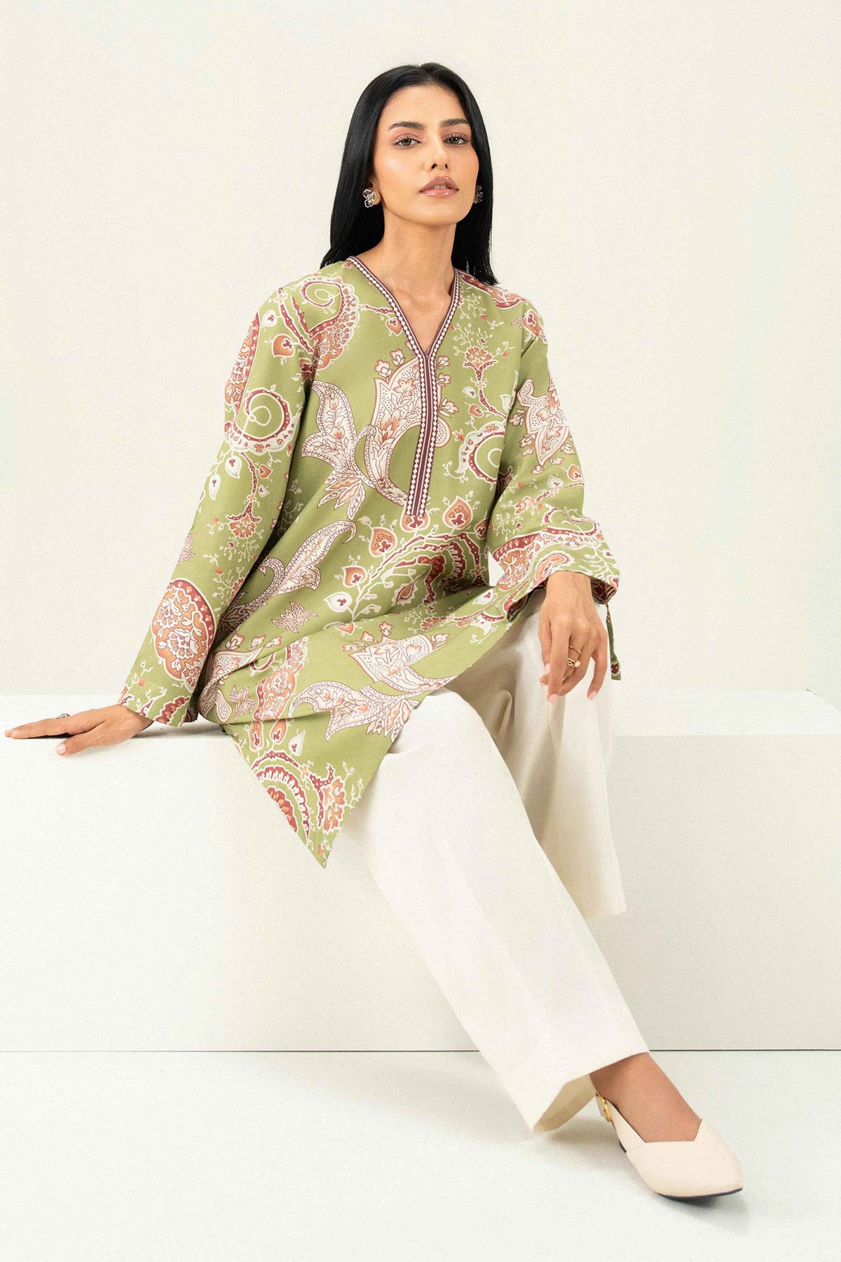 Printed Shirt - ST1S-PRET26WV1-2 for Women - Pret Collection | Nishat | Shop Online 