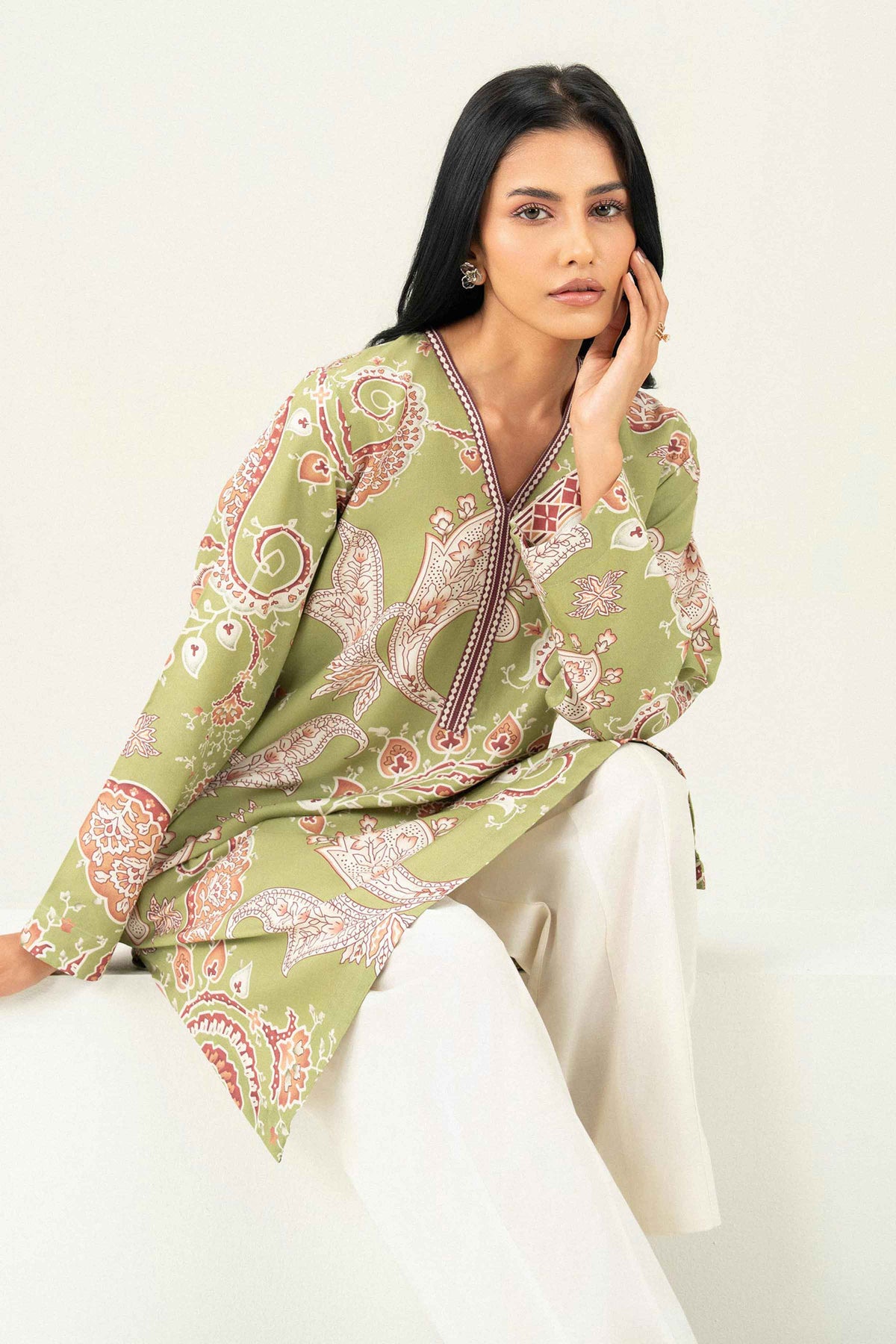 Printed Shirt - ST1S-PRET26WV1-2 for Women - Pret Collection | Nishat | Shop Online 