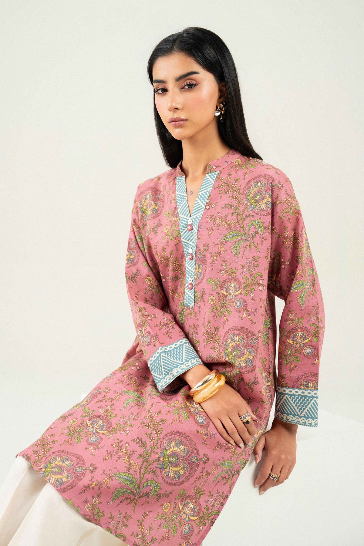 Printed Shirt - ST1S-PRET26WV1-3 for Women - Pret Collection | Nishat | Shop Online 