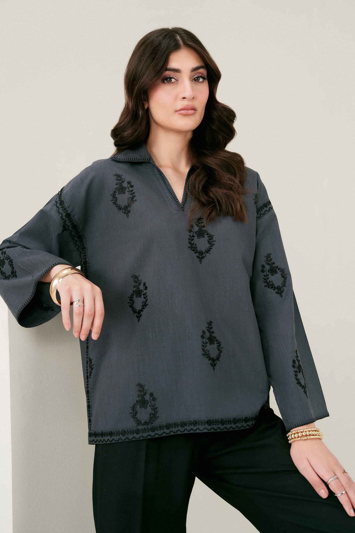 Embroidered Shirt - ST1SE-AURA26WV2-4 for Women - Pret Collection | Nishat | Shop Online