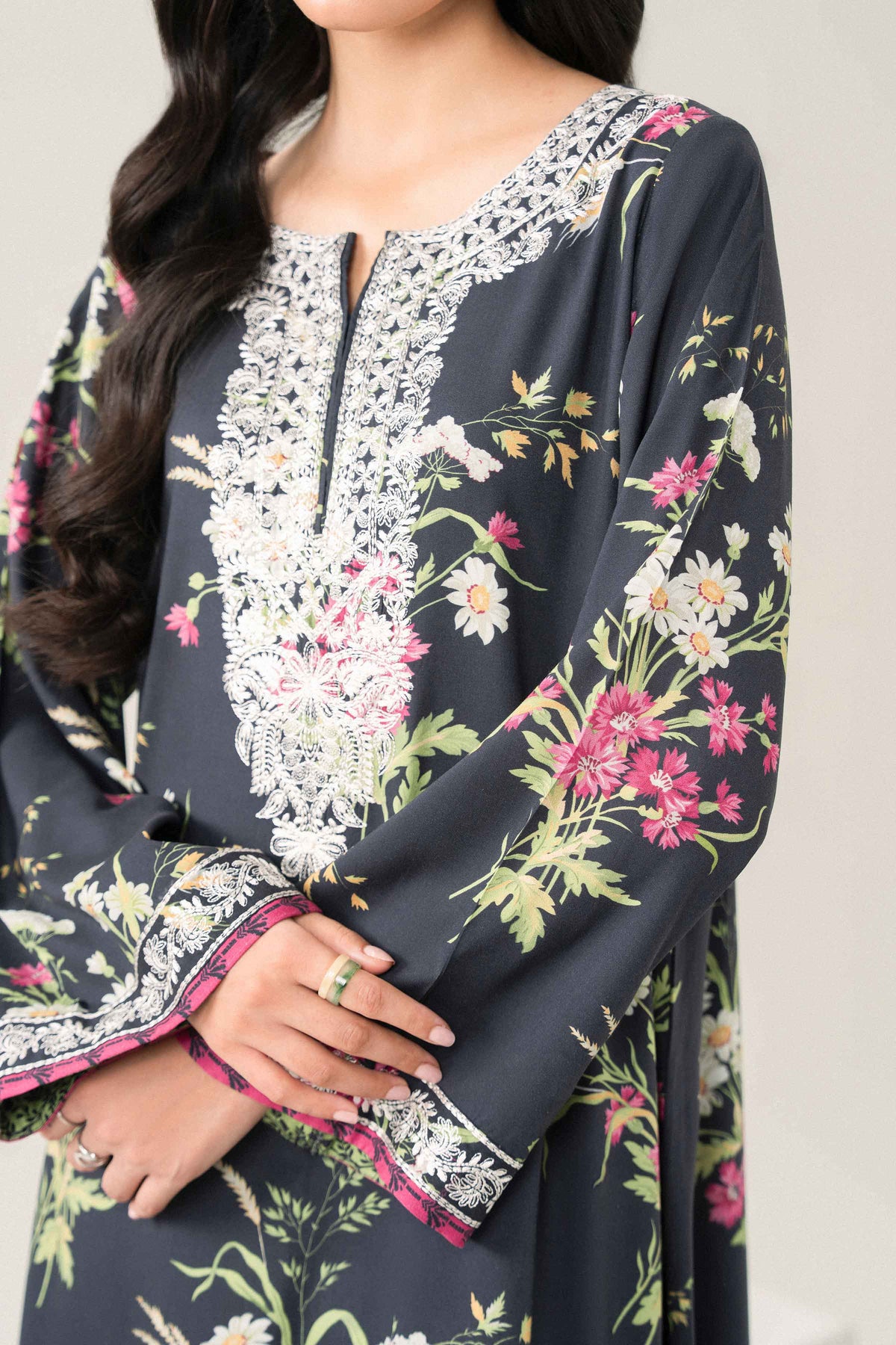 Printed Embroidered Jalabiya - ST1SE-JALA26WV3-7