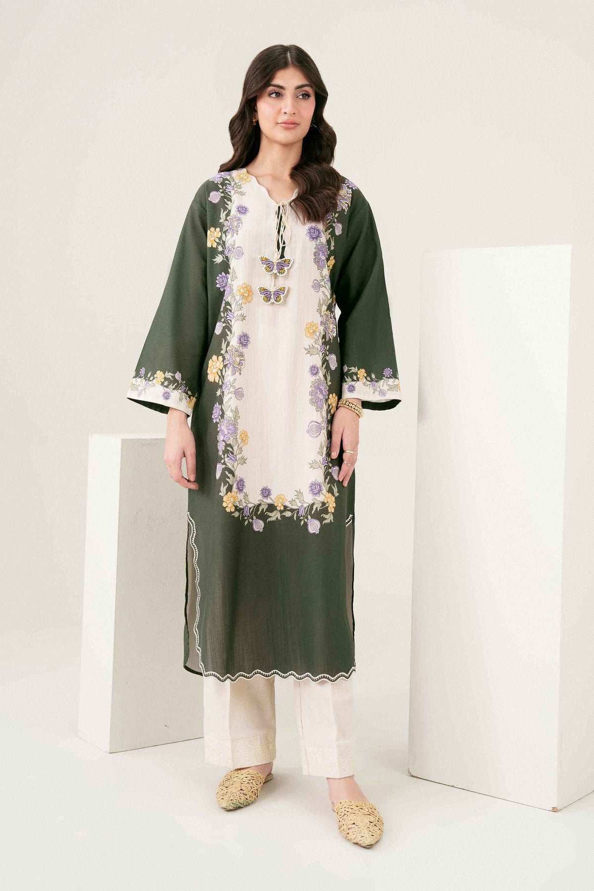 Printed Embroidered Shirt - ST1SE-PRET26WV1-6 for Women - Pret Collection | Nishat | Shop Online