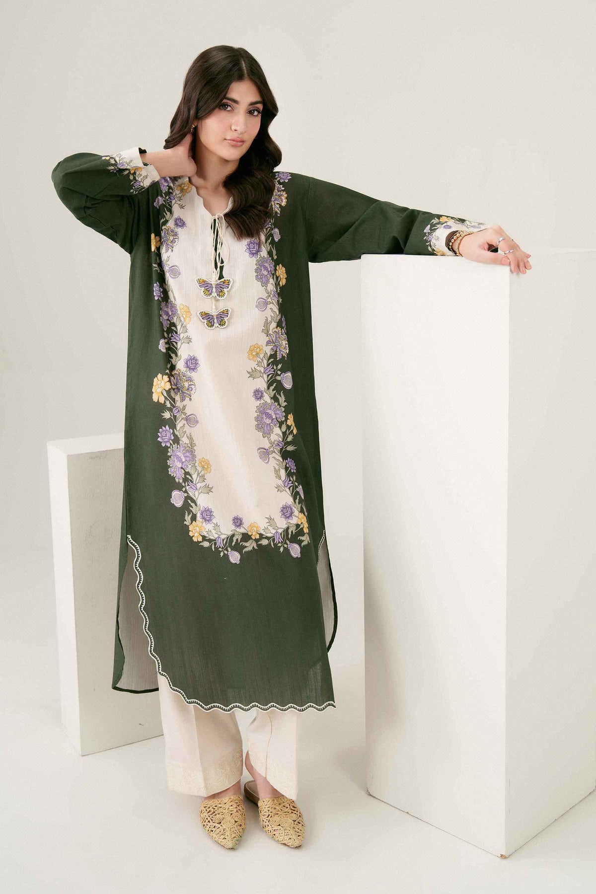 Printed Embroidered Shirt - ST1SE-PRET26WV1-6 for Women - Pret Collection | Nishat | Shop Online