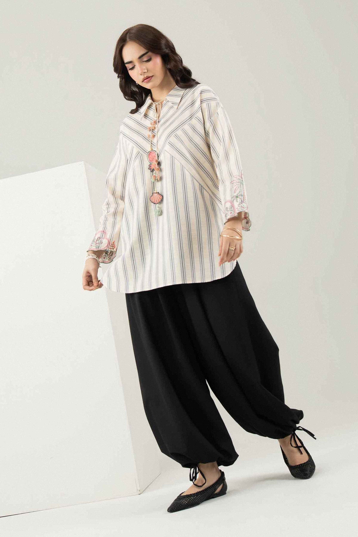 Printed Embroidered Tunic - ST1SE-PRET26WV2-11  for Women - Pret Collection | Nishat | Shop Online