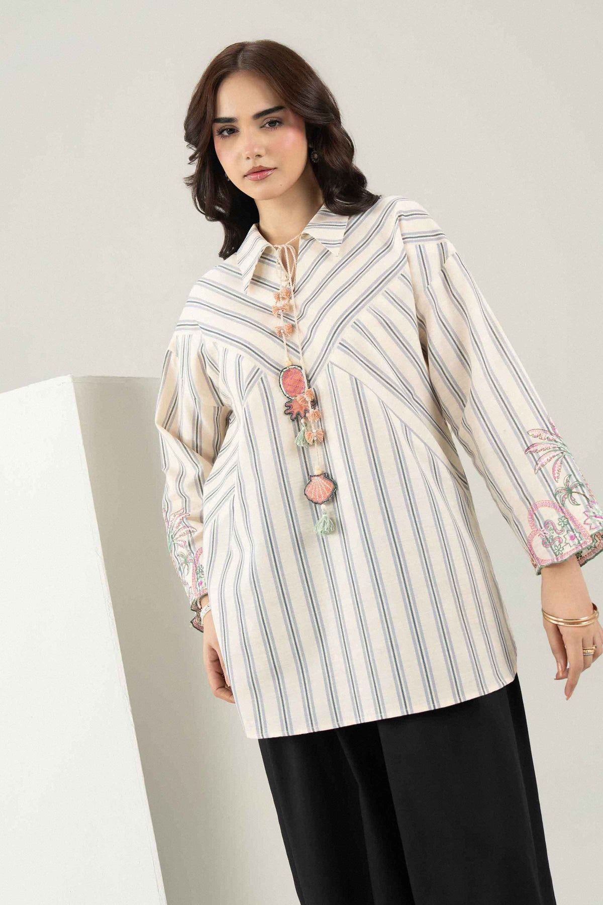 Printed Embroidered Tunic - ST1SE-PRET26WV2-11  for Women - Pret Collection | Nishat | Shop Online