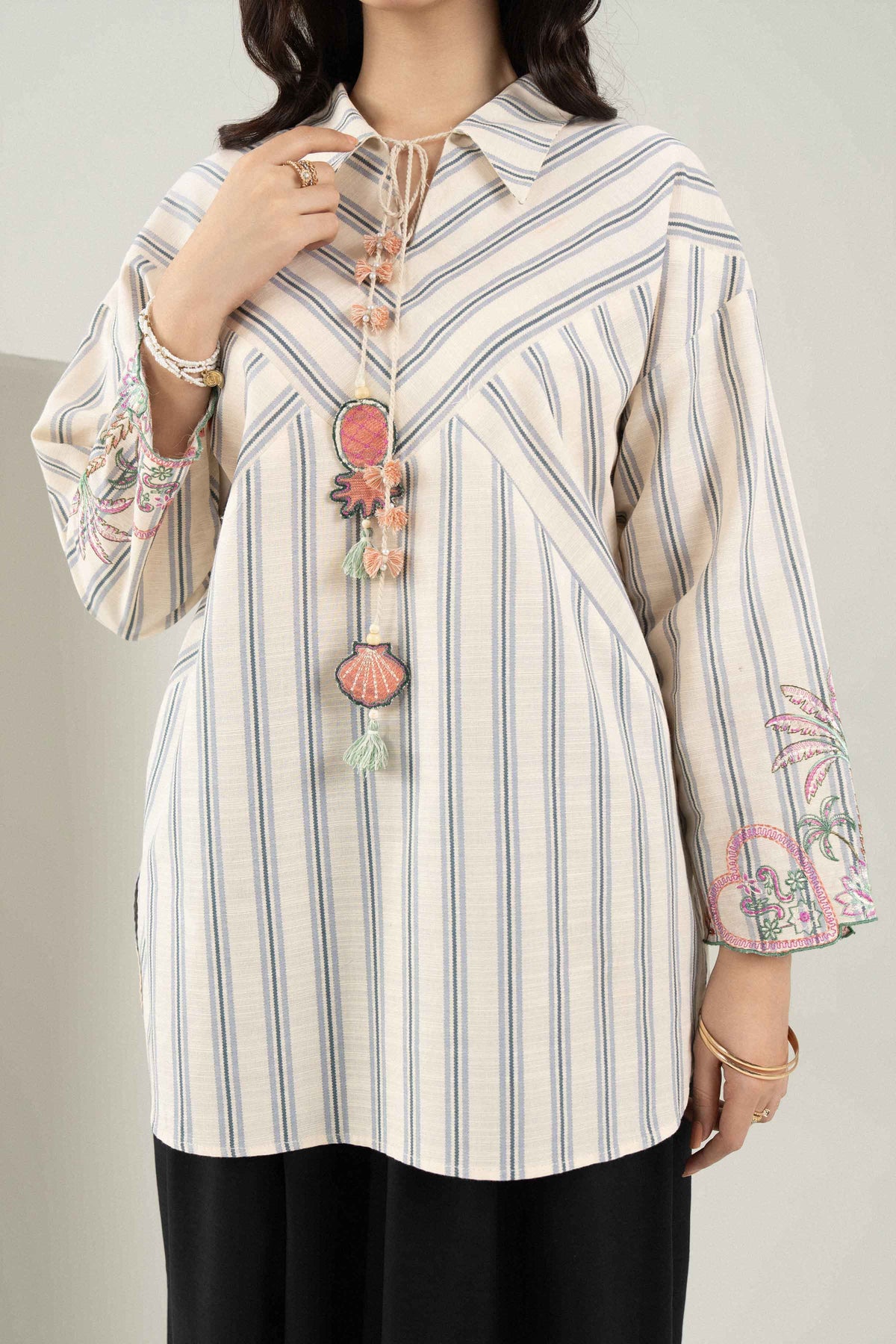 Printed Embroidered Tunic - ST1SE-PRET26WV2-11  for Women - Pret Collection | Nishat | Shop Online