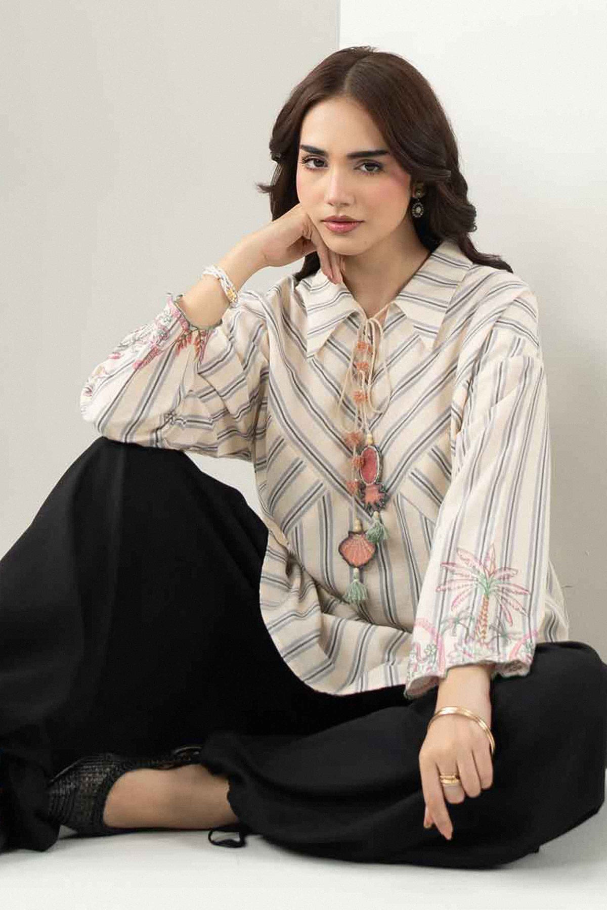 Printed Embroidered Tunic - ST1SE-PRET26WV2-11  for Women - Pret Collection | Nishat | Shop Online